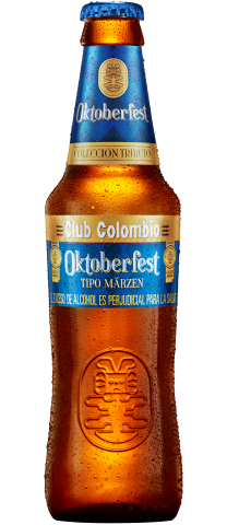 Botella de 330 centímetros cúbicos de Club Colombia Oktoberfest 