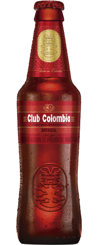Botella retornable de 330 centímetros cúbicos de Club Colombia Roja